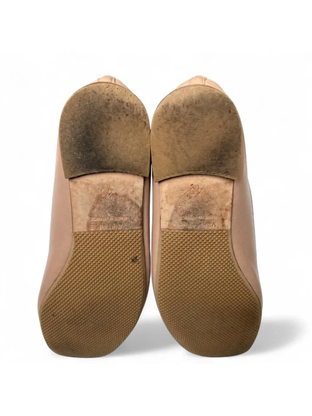 Repetto Cendrillon Leather Ballet Flats in Beige - Size 40 EU/Size 9 US